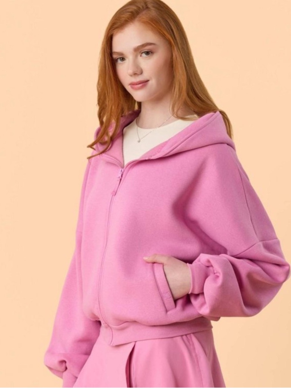 NWT Blogilates Popflex Pink Marshmallow Full
Zip Hooded Sweatshirt size XL - Picture 5 of 5